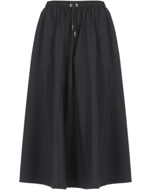 スカート K-WAY Woman Skirt Black K4147DW USY Skirts Woman MOSELLA LIGHT POPLIN TECH Long BLACK PURE