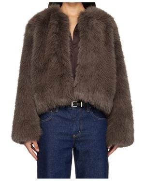 Citizens of Humanity Esme Faux-Fur Jacket - Brown