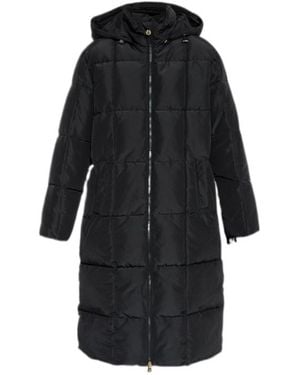 EA7 Hooded Quilted Coat - Black