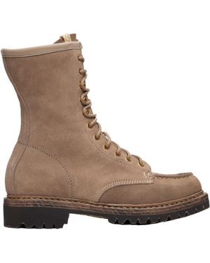 Visvim Lace-Up Lug-Sole Boots - Brown