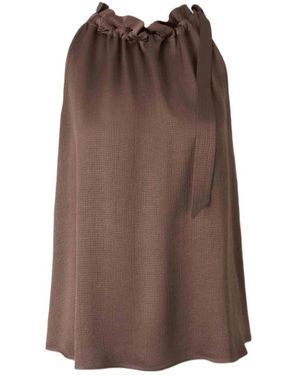 Peserico Drawstring Detail Vest - Brown