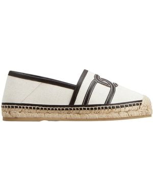 Tod's Kate Chain-Pattern Espadrilles - White