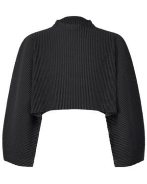 Homme Plissé Issey Miyake Homme Plissé Issey Miyake Pleated Cropped T-Shirt - Black