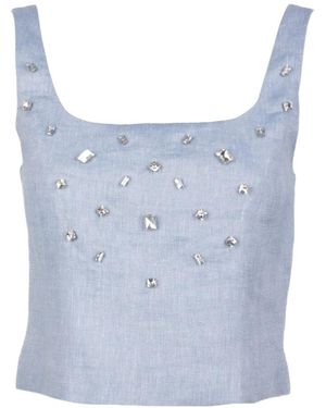Marella Sleeveless Vest - Blue