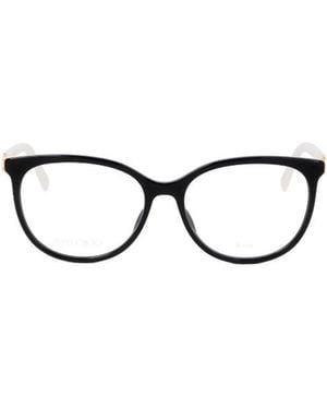 Jimmy Choo Eyewear Round Frame Glasses - White