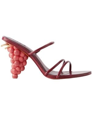 Cult Gaia Grape Leather Sandals - Pink