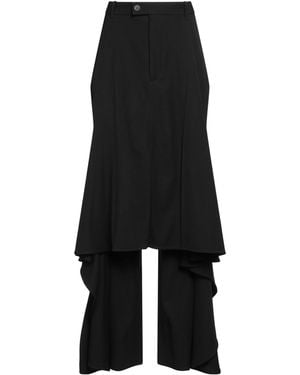 Balenciaga Asymmetric Solid-Color Twill Midi Skirt - Black
