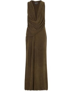 Tom Ford Draped Jersey Gown - Natural