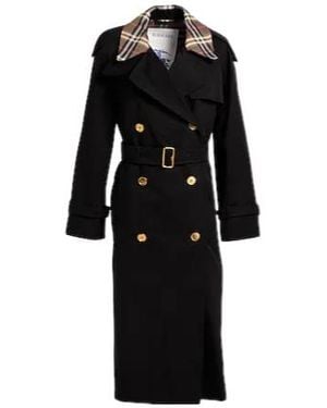 Burberry Long-Sleeve Trench Coat - Black