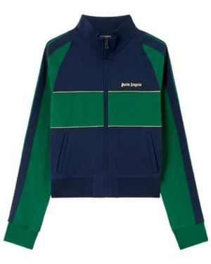 Palm Angels Classic Logo Zipped Jumper - Green