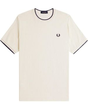 Fred Perry Tipped Crewneck Shortsleeve Tshirt - White