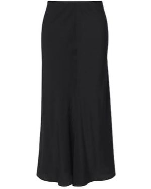 The Row Silk Crêpe De Chine Midi Skirt - Black