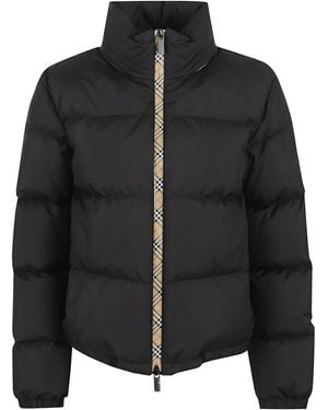 Burberry Checker-Tape Ambleside Puffer Jacket - Black