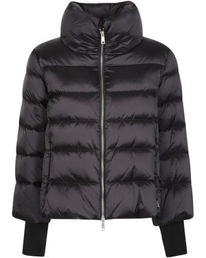 Add Short Quilted Down Jacket - Black
