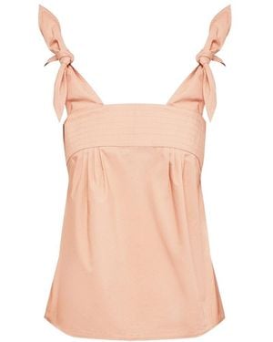 See By Chloé Knotted Shoulder Strap Vest - Pink
