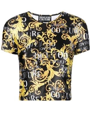 Versace Jeans Couture Logo Short T-Shirt - Yellow