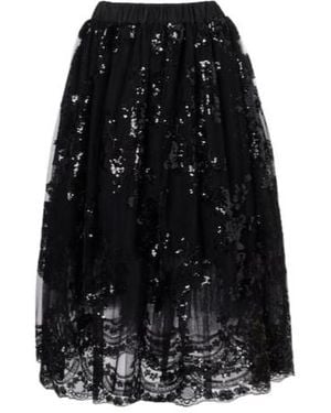 Simone Rocha Sequined Midi Skirt - Black