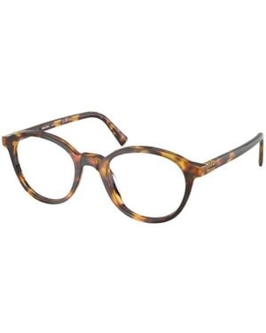 Miu Miu Eyewear Round-Frame Glasses - White