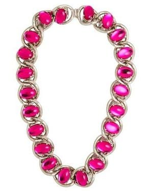 Marni Metal Crystal Necklace - Pink