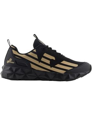 EA7 Logo-Print Sneakers - Black