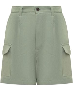 Woolrich Button Detailed Cargo Shorts - Green