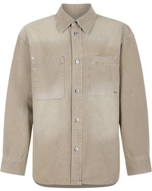 WOOYOUNGMI Logo Denim Shirt - Natural