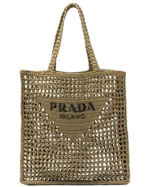 Prada Crochet Tote Bag - Metallic