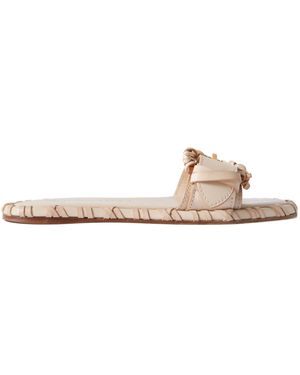 Zimmermann Alchemy Buckle Leather Slippers - Natural