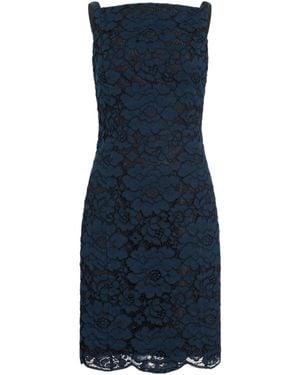 Patou Floral-Lace Mini Dress - Blue