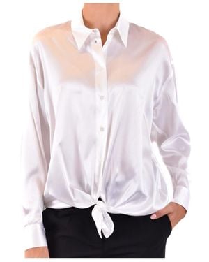 Pinko Notched Collar Long-Sleeve Shirt - White