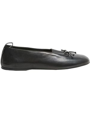 Miu Miu Leather Ballet Flats - Black