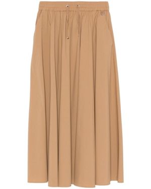Herno Drawstring Pleat Detailed Skirt - Natural