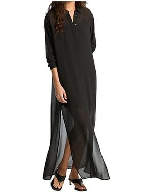 Michael Kors Maxi Shirt Dress - Black