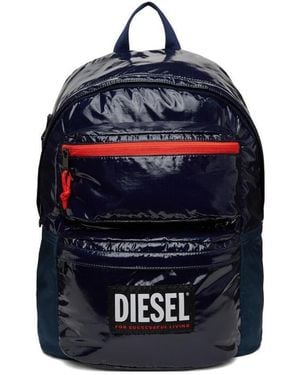 DIESEL Logo Patch Urban Backpack - Blue