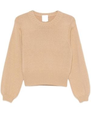 Allude Long-Sleeved Sweater - Natural