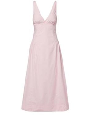 Posse Lindie Cotton Poplin Midi Dress - Pink