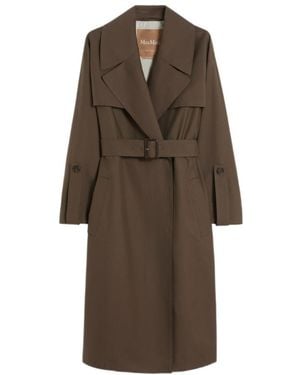 Max Mara Belted Cotton Jacket - Brown