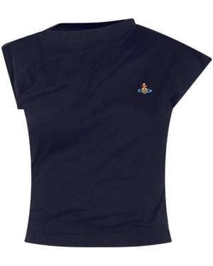 Vivienne Westwood Orb Logo Sleeveless Top - Blue