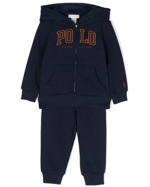 Polo Ralph Lauren Logo-Patch Cotton Tracksuit - Blue