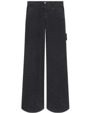 Courreges Courrèges Wide-Leg Jeans - Blue