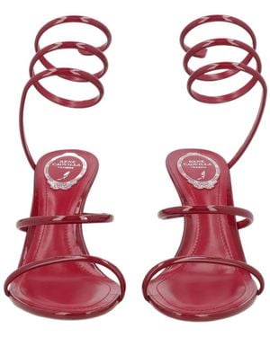 Rene Caovilla Cleo Wrap-Around Sandals - Red