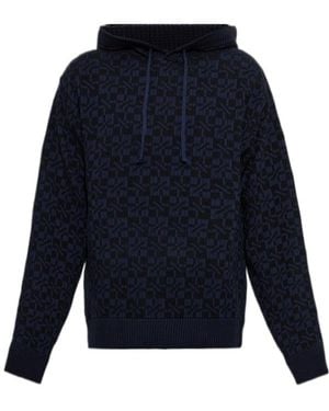 KENZO 'Gram' Knitted Hoodie - Blue
