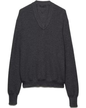 Prada V-Neck Sweater - Blue