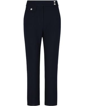 Veronica Beard Renzo Crest Button Trousers - Blue