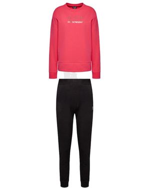 EA7 Logo Sweatshirt And Sweatpants Set - Red