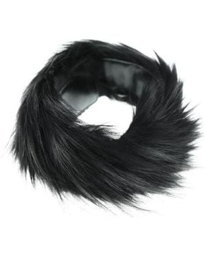 we11done Artificial Fur Collar - Black