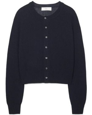 DUNST Crewneck Button-Up Cardigan - Blue