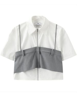 Marissa Chiara Fake Two-Piece Shirt - White