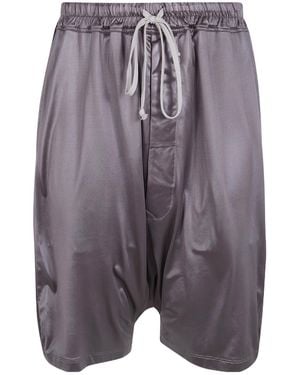 Rick Owens Dropped-Crotch Drawstring Shorts - Blue