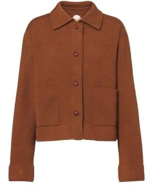 Jardin Des Orangers Fringed Wool And Cashmere Jacket - Brown